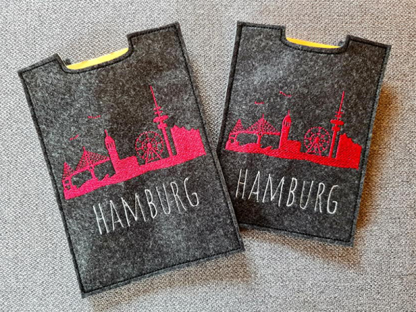Impfpasshülle Hamburg- ITH-Stickdatei